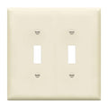 ENERLITES Mid-Size Double Toggle Light Switch Cover Plate, Light Almond - color: Light Almond, size: Mid-Size