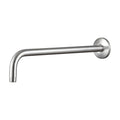 OFFO Shower Arm with Flange, 12 in Brushed Nickel Wall Mount Replacement Angle Shower Head Arm Wall-Mounted For Fixed Shower Head & Handheld Showerhead - color: Brushed Nickel, style: 12 in