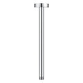 BRIGHT SHOWERS Shower Arm with Flange for Rainfall Shower Head, 12 Inch Ceiling Mount Straight Arm, Replacement Extension Pipe, Heavy-Duty Stainless Steel, Rust-Resistant, 1/2" NPT, Chrome - color: Chrome, style: 12 Inch