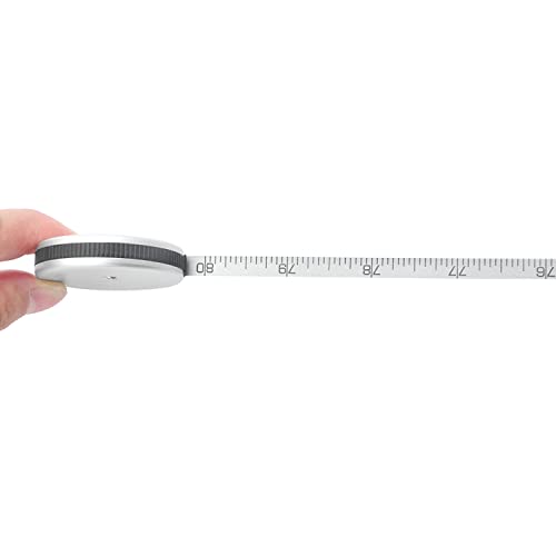 Small Tape Measure, Mini Retractable Dual Sided 80 Inch/2 M Measuring Tape | Silver Measure Tape - style: Round