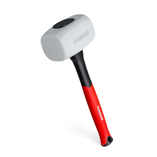 Goldblatt 24 oz. Low Recoil Double Face White Flooring Rubber Mallet Hammer - size: 24 oz.