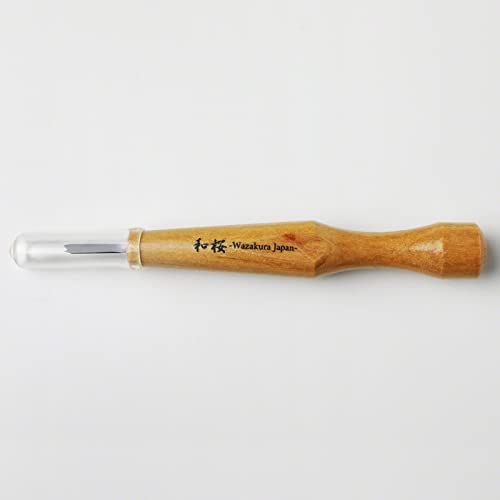 Wazakura Made in Japan Bonsai Chisel Hand V-Parting Triangle Carving Tool 1.5 mm for Jin Shari Making, DIY Woodcarving Knife for Experts and Beginners (V-Parting Triangle Shape 1.5 mm) - style: V-Parting Triangle Shape 1.5 mm