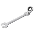 19mm(3/4") Flex-Head Ratcheting Combination Wrench, 19mm Metric - size: 19mm