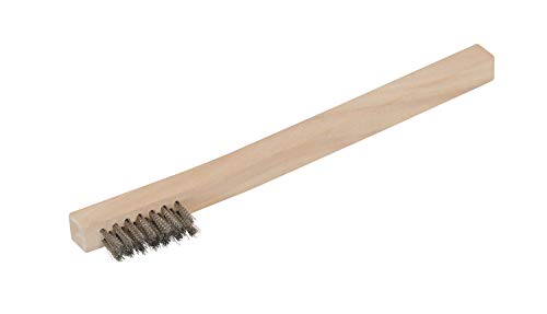 Steelman Stainless Steel 1200-Bristle Count Wire Brush for Mechanics and Painters, Removes Rust and Paint from Metals, Wood Handle, 5 Pack - style: 1200 Bristle Count Wire Brush-5 pack