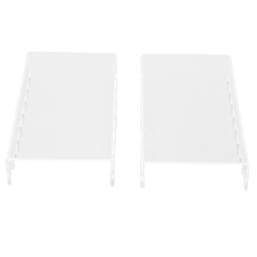 Pilipane 2PCS Makeup Brush Holder Clear Acrylic Horizontal Brush Drying Rack Organizer for Paint Brushes Vanity Table Accessory