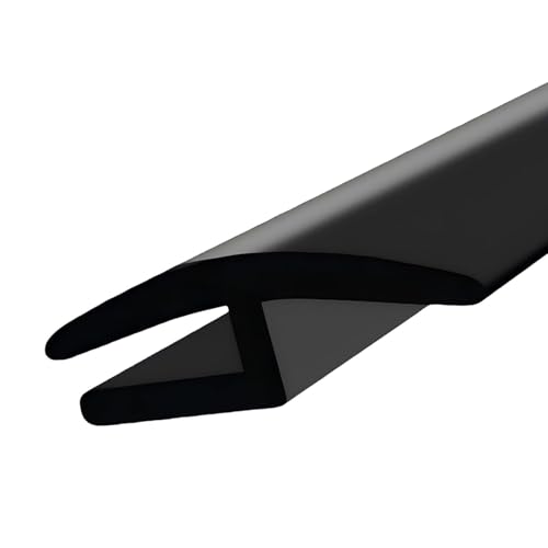 1.7M/5.6Ft Windshield Cowl Rubber Seal Strip, Front Rear Windshield Seal Strip, H-Shape Rubber Sunroof Seal, Universal Cuttable Weather Stripping Molding Trim Strips for Door Window