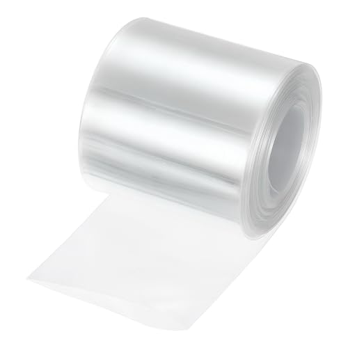 MECCANIXITY PVC Heat Shrink Tubing 48mm Dia 75mm Flat 33Ft Clear - color: Clear, size: 48mmx75mmx10m