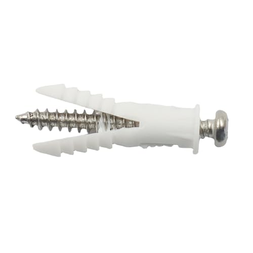 Drywall Anchors and Screws Kit, 100 Pcs, #8-#10 1" White - size: 1"