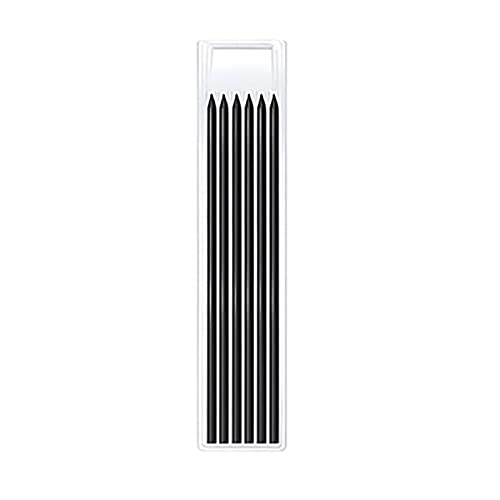 SEIWEI Carpenter Pencil with Sharpener, Mechanical Pencils Set with 26 Refills, Deep Hole Marker Construction Pencils Heavy Duty Woodworking Pencils for Architect (Black) - With 2 Case