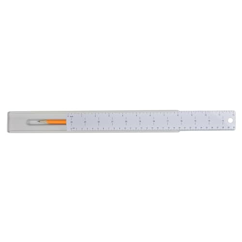 Westcott 17355 12-Inch Ruler Set with Pencil Storage, Innovative Design for Easy Measuring and Organization at School or Office, 2-Piece Set - size: 12" Pencil Storage