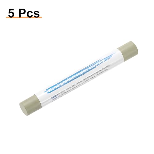 HARFINGTON 5pcs Wood Filler Sticks Wooden Wax Touch Up Furniture Repair Crayons for Scratch Hole Wood, Olive Green - color: Olive Green