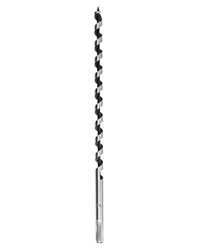 QWORK Auger Drill Bit for Wood, 3/8 Inch Diameter x 12 Inch Length, 3/8-Inch Hex Shank, Long Drill Bits - size: 3/8 x 12 inch
