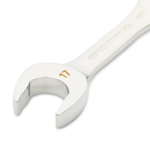 GEARWRENCH 17mm 90-Tooth 12 Point Stubby Combination Ratcheting Wrench | 86847 - style: 17mm