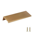 Rergy 10 Pack 3-3/4" Cabinet Pulls Champagne Bronze Finger Pulls - color: Champion Bronze, size: Hole Center: 3-3/4in(96mm)
