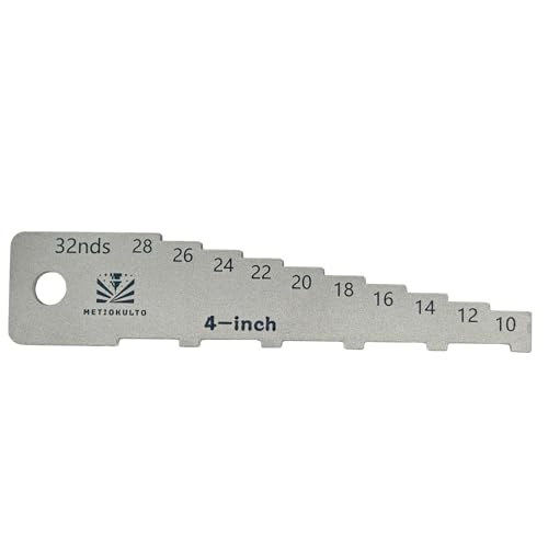 The 4" Brake Pad Measuring Tool,Brake Drum Wear Detection Gauge in 32nds - size: 4"-32nds