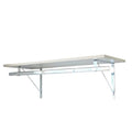 Custom Cut-to-Size Premium Wall-Mounted Shelf with Rod and Bracket Kit. 3/4" Thick Shelves, 14 inches deep. Customize the Length from 16" up to 72". - color: Grey - Chrome, size: 16 - 44