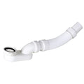 Flexible Freestanding Tub Drain Kit - Low Profile Flat P Trap for Bathtub Shower Drain Pipe - 1 1/2 inch Diameter - style: One end thread