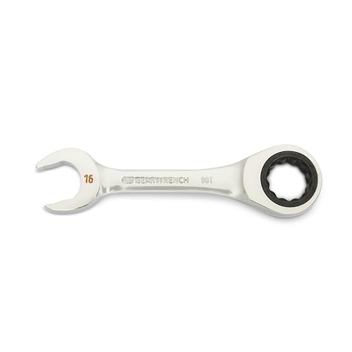 GEARWRENCH 16mm 90-Tooth 12 Point Stubby Combination Ratcheting Wrench | 86846 - style: 16mm