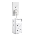 TESSAN Multi Plug Wall Outlet, 6 AC Outlet Extender with 3 USB Ports (2A1C) and Night Light, 3-Sided Multiple Wall Plug Expander，Charging Station for Cruise Travel, Home Office, Dorm Room Essentials