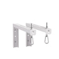 suptek Universal Projector Screen Wall Mount L-Brackets Wall Hanging Mount 12 inch Adjustable Extension Mounting Hooks for Projection Screen up to 80 lbs, PRL002W, White (1 Pair) - size: 12 inch-white