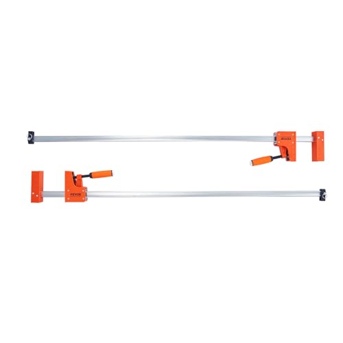 VEVOR Bar Clamps for Woodworking, 2-Pack 50" Parallel Clamp Set, F Clamp with 1100 lbs Load Limit, Even Pressure, High-strength Plastic and Carbon Steel, Wood clamps for Woodworking Metal Working - size: 50"(2 Pack), style: Heavy-Duty