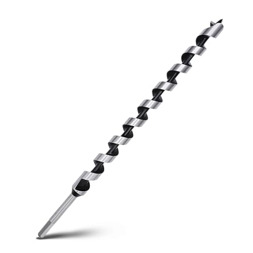 0.98 x 18 Auger Drill Bit for Wood,25x460mm Hex Shank Ship Auger Bit - size: 0.98 in x 18 in