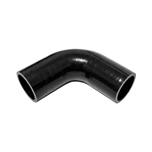 ID 2.5 inch 90 Degree Silicone Elbow Coupler Hose 4" Leg Length - color: Black 90, size: ID: 2.5" (63mm)