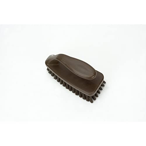 SPARTA Scrub Brush with Iron Shaped Handle and Stiff Bristles, Heavy Duty Scrubber Brush for Kitchen, Bathroom, Shower, Tile, Sink, Carpet and Bakepans, Polypropylene, 6 Inches, Brown - color: Brown, size: 6 Inches (Pack of 1)