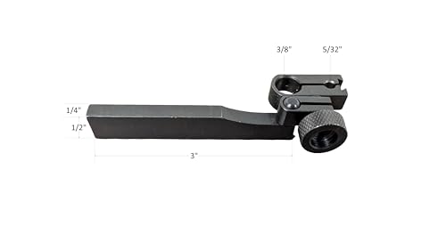 Accusize Height Gauge Adaptor with Universal Clamp, 1 Pack, IDC2-0881 | Fits Rods and Dovetails, 1/4 x 1/2 x 3 in Bar, 5/32 in and 3/8 in Holes for Test and Drop Indicators - size: 1 Pack