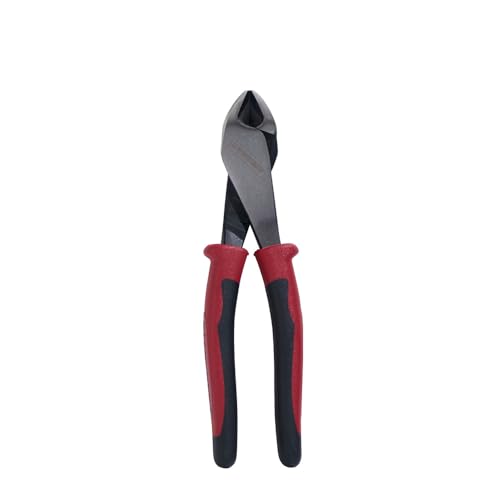Klein Tools J248-8 Pliers, Made in USA, Diagonal Cutting Pliers with Angled Head, Short Jaws, High-Leverage Design, 8-Inch