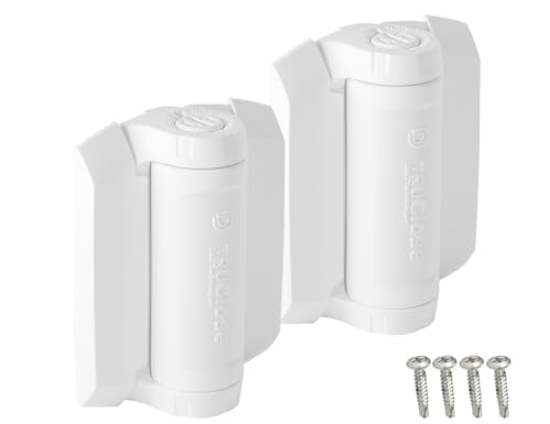 D&D TCHD1AS3WTS TruClose Heavy Duty Gate Hinge Square Metal Gates, 2 pcs - color: White, size: Adjustable gate gap: 3/8”–7/8” gate frame to post