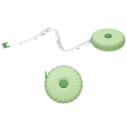 HARFINGTON 2Pcs Soft Tape Measure 79" Double Scale Retractable Mini Cartoon Measuring Tape Cute Tape Measurer for Sewing Craft Cloth Fabric Tailor Weight Loss Body Measurements, Green - color: Green
