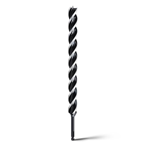 1-1/8" x 18" Auger Drill Bit for Soft and Hard Wood,Hex Shank - size: 1-1/8", style: 18"