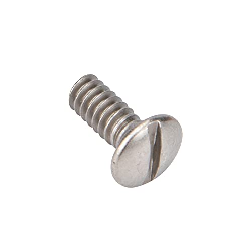 Henne Bery 3/8" Long 6-32 Thread, Oval Head Milled Slot Replacement Wall Plate Screws, 50 Pack, Satin Nickel/Brushed Nickel - color: Nickel, size: 3/8",50 Pack