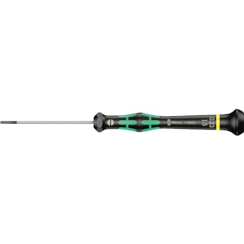 Wera 05118003001 Kraftform Micro 2035 Slotted Electronics Precision Screwdriver, 1.5mm Head, 60mm Blade Length - size: Slotted 1.5mm Head, 60mm Blade
