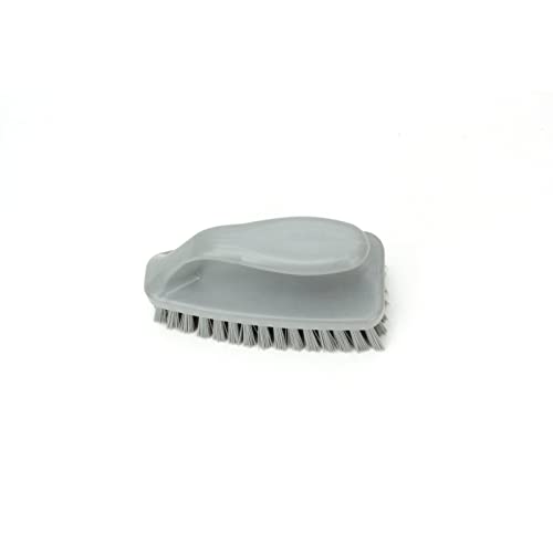 SPARTA Scrub Brush with Iron Shaped Handle and Stiff Bristles, Heavy Duty Scrubber Brush for Kitchen, Bathroom, Shower, Tile, Sink, Carpet and Bakepans, Polypropylene, 6 Inches, Gray, (Pack of 6) - color: Gray, size: 6 Inches (Pack of 6)