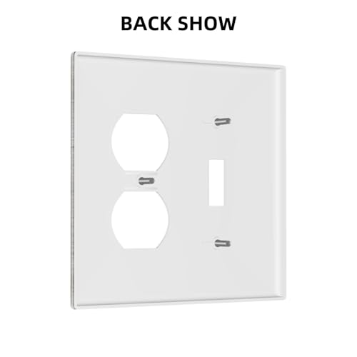 Natural Wood Grey Wood Vintage Faux Wood Wallplates 1 Toggle 1 Duplex Switch Plate Electrical GFCI Faceplate Decorative Light Switch Covers for Farmhouse Home Decor - color: Natural Wood Grey Wood Vintage Faux Wood, size: 1 Toggle 1 Duplex / 4.6 X 4.5 IN