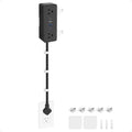Electrical Outlet Extender Stick, Features 4 USB & 6 Outlets - color: Black, size: 39in