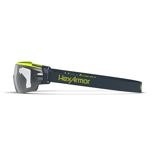 HexArmor MX350 Clear Anti Fog Eyewear with Cloth Strap - color: Clear / Trushields / Cloth Strap