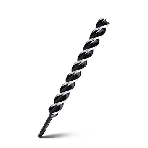 1-1/2" x 18" Auger Drill Bit for Wood,Hex Shank Tri Flute Drill Bit - size: 1-1/2"x18"