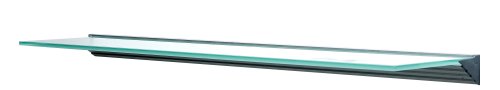 LTL Home Products GL12020CLKIT Wallscapes Glacier Floating Glass Wall Shelf Kit, 8" x 48", Clear Glass - color: Clear, size: 8"x48"