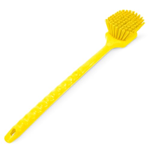 SPARTA 20 Inch Floater Scrub Brush, Polybutylene Bristles, Yellow