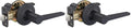 Amazon Basics Manchester Passage Lever Door Handle - Keyless, Reversible, Fits 1-3/8" to 1-3/4" Doors, Adjustable Latch, Matte Black, 2-Pack - size: 1 (Pack of 2)