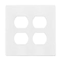 ENERLITES Screwless Double Duplex Outlet Covers Wall Plate, 1 Pack, White - color: White, size: Screwless
