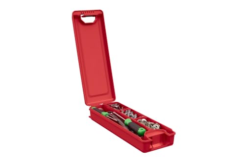 Keter Stack N' Roll Power Tool Case with Removable Dividers - color: Black/Red, size: Power Tool Organizer