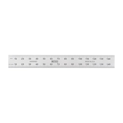 PEC Tools Double Square, 150mm Blade, Metric Graduation, Cast Iron Head - color: Graduation: Metric (mm/0.5mm/mm/0.5mm), size: 6"