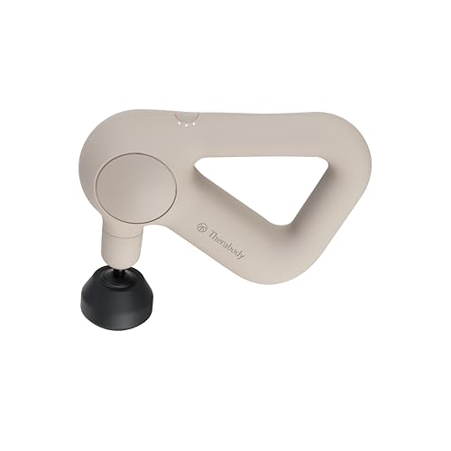 TheraGun Relief by Therabody - Easy-to-Use, Comfortable & Light Handheld Percussion Massage Gun for Everyday Pain Relief Massage Therapy in Neck, Back, Leg, Shoulder and Body (Sand) - color: Sand - 3 Attachments