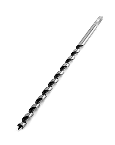 QWORK Auger Drill Bit for Wood, 3/8 Inch Diameter x 12 Inch Length, 3/8-Inch Hex Shank, Long Drill Bits - size: 3/8 x 12 inch