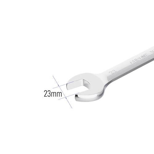 23mm Flex-Head Ratcheting Combination Wrench, 23mm Metric - size: 23mm