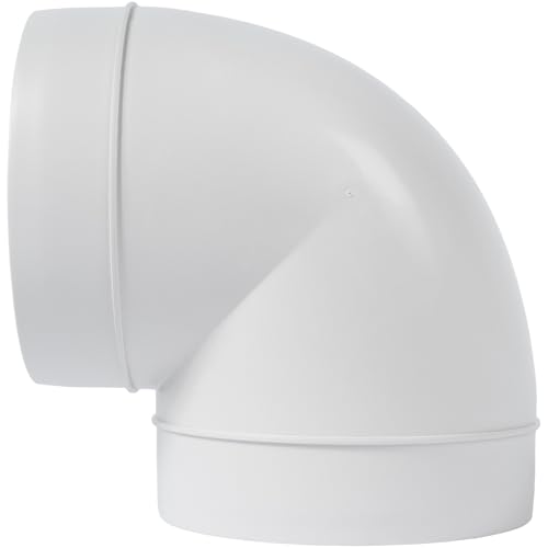 Vent Systems 5" inch Elbow 90 degree Duct Pipe Connector Flexible Round Tube Ventilation Hose ABS Plastic 125 mm - size: 5''